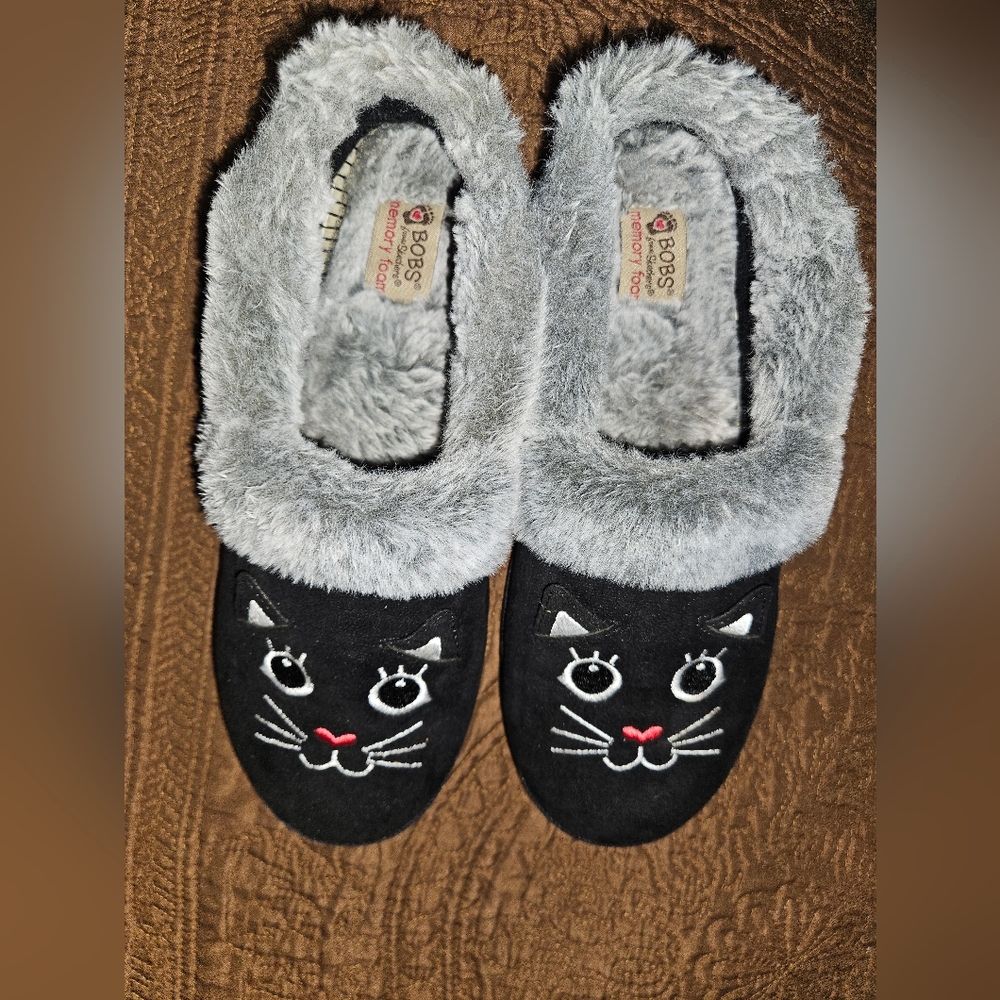 Women's BOBS for Cats Too Cozy Meow Pajamas Slipper Shoes from Finish Line Sz8.5